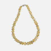Citrine Necklace: Abundance - with Metal Beads 12mm Love Rocks Necklace
